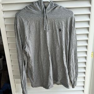 Gray Polo Ralph Lauren lightweight hoodie. Men’s large